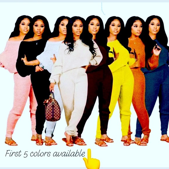 Pants - Sweater knit two piece for women